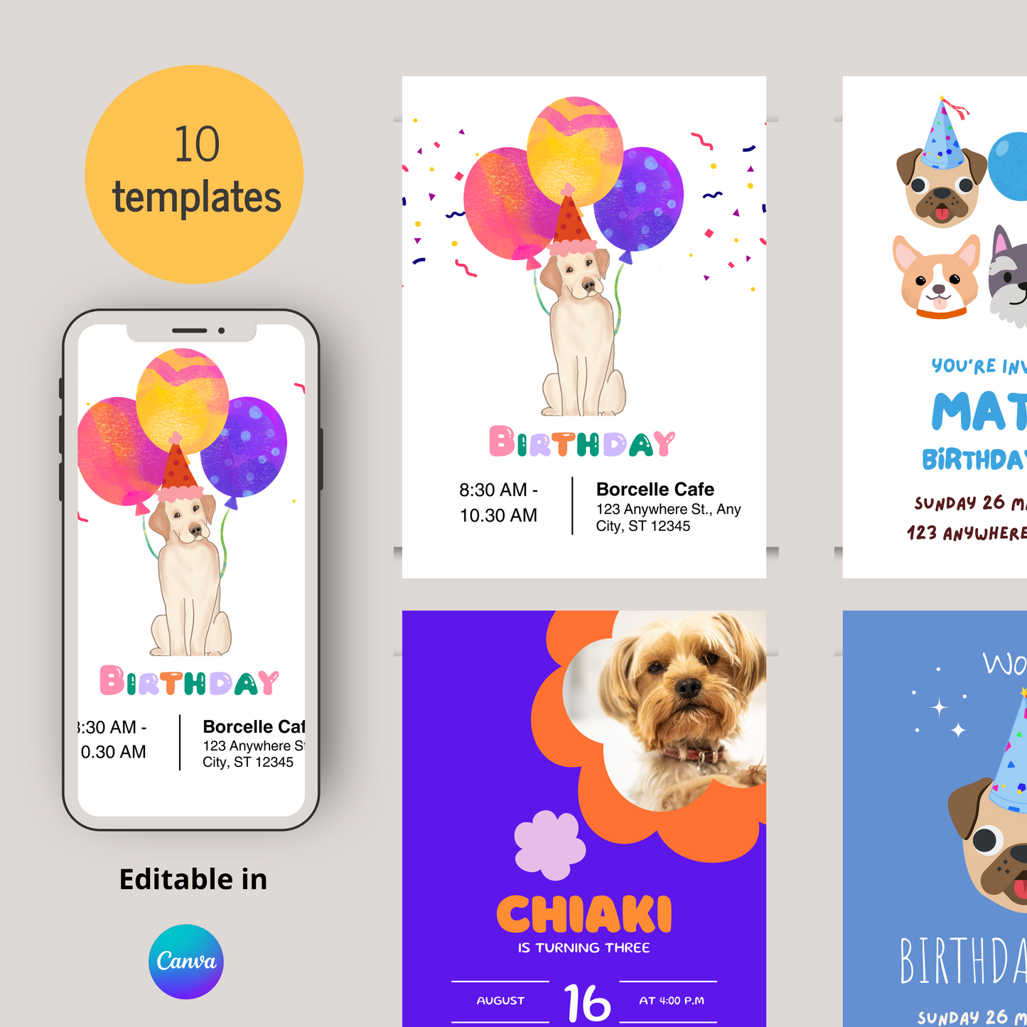 10 Fun & Festive Dog Birthday Invitations 🎉🐾